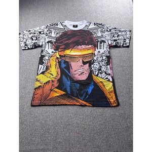 Marvel Gambit T Shirt Mens White X Men AOP All Over Print Comic Crown